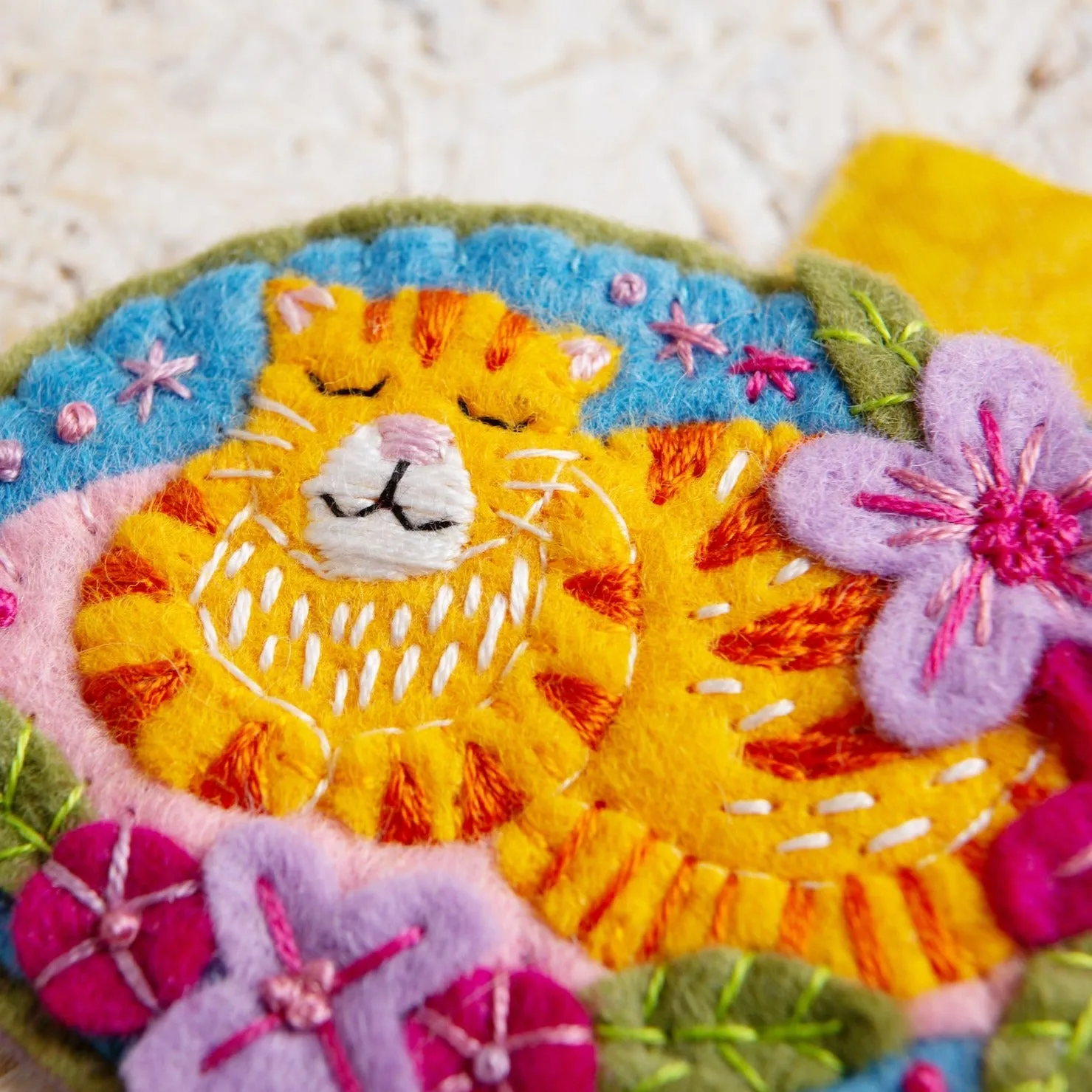 Ginger Cat Felt Craft Brooch Kit