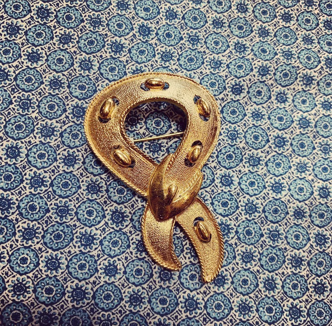 Gold Buckle Brooch