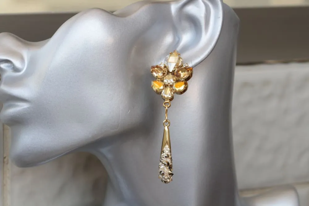 GOLD CHANDELIER EARRINGS