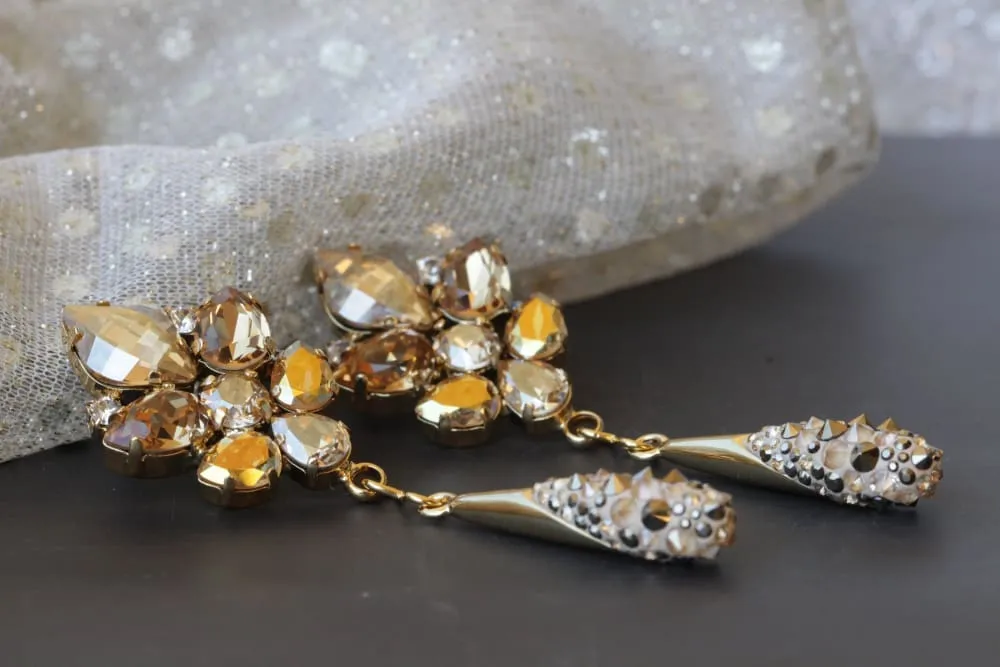 GOLD CHANDELIER EARRINGS