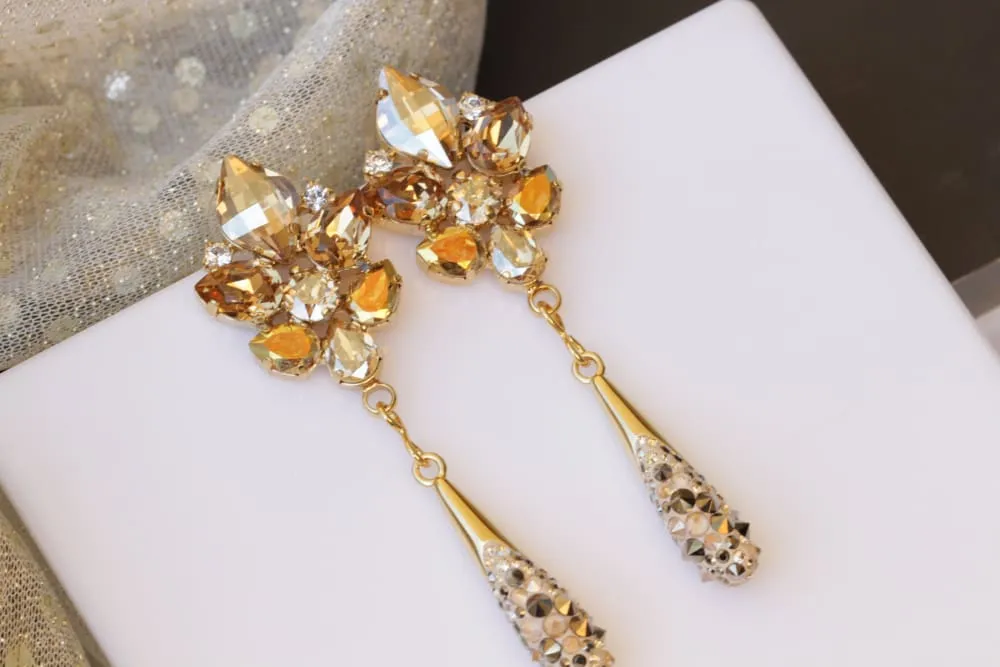 GOLD CHANDELIER EARRINGS