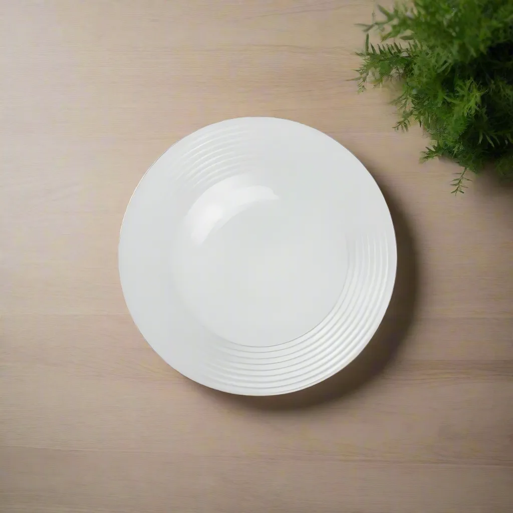 Golden Opal Harena Plain White Dinner Serving Plate 26cm (Set of 6)