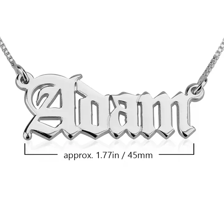 Gothic Name Necklace
