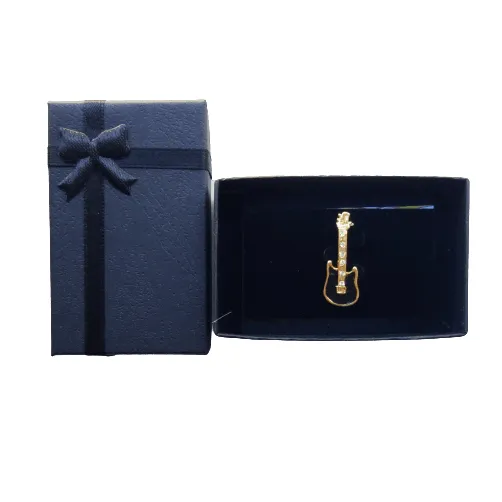 Guitar Pin Black Brooch / Pin - Music Gift