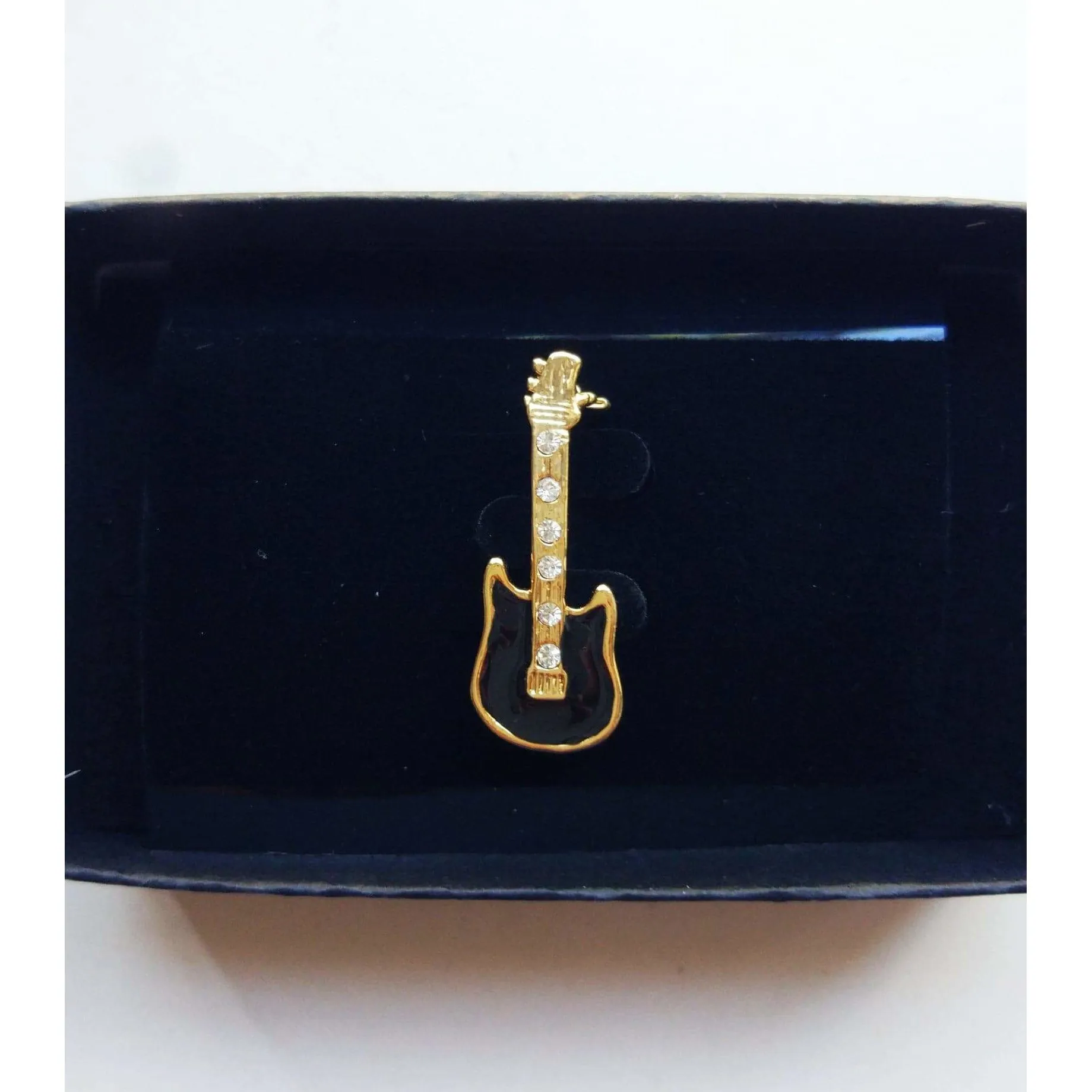 Guitar Pin Black Brooch / Pin - Music Gift