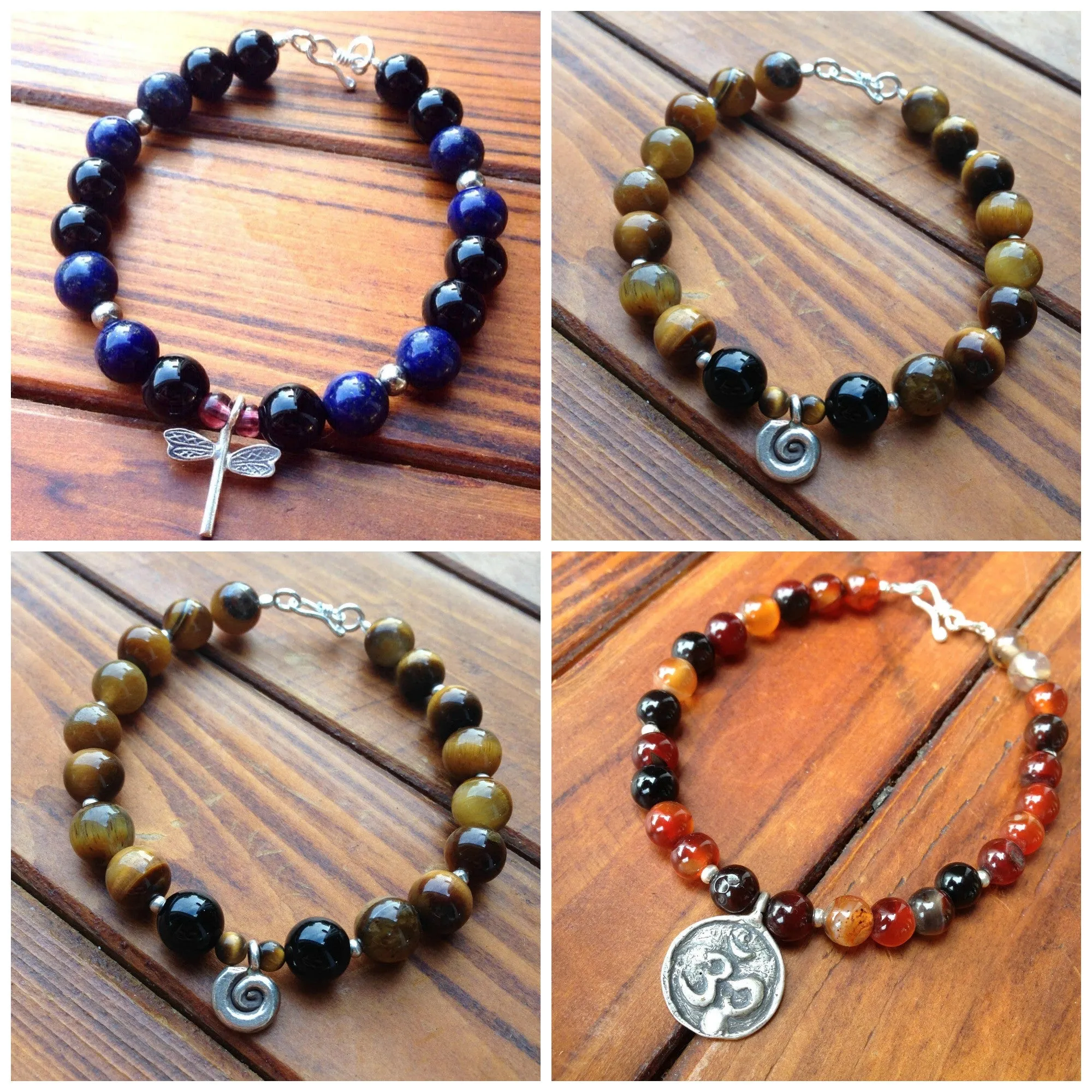 Hand Made Tibetan Dragon Fly Mala With Lapis lazuli Beads Bracelet