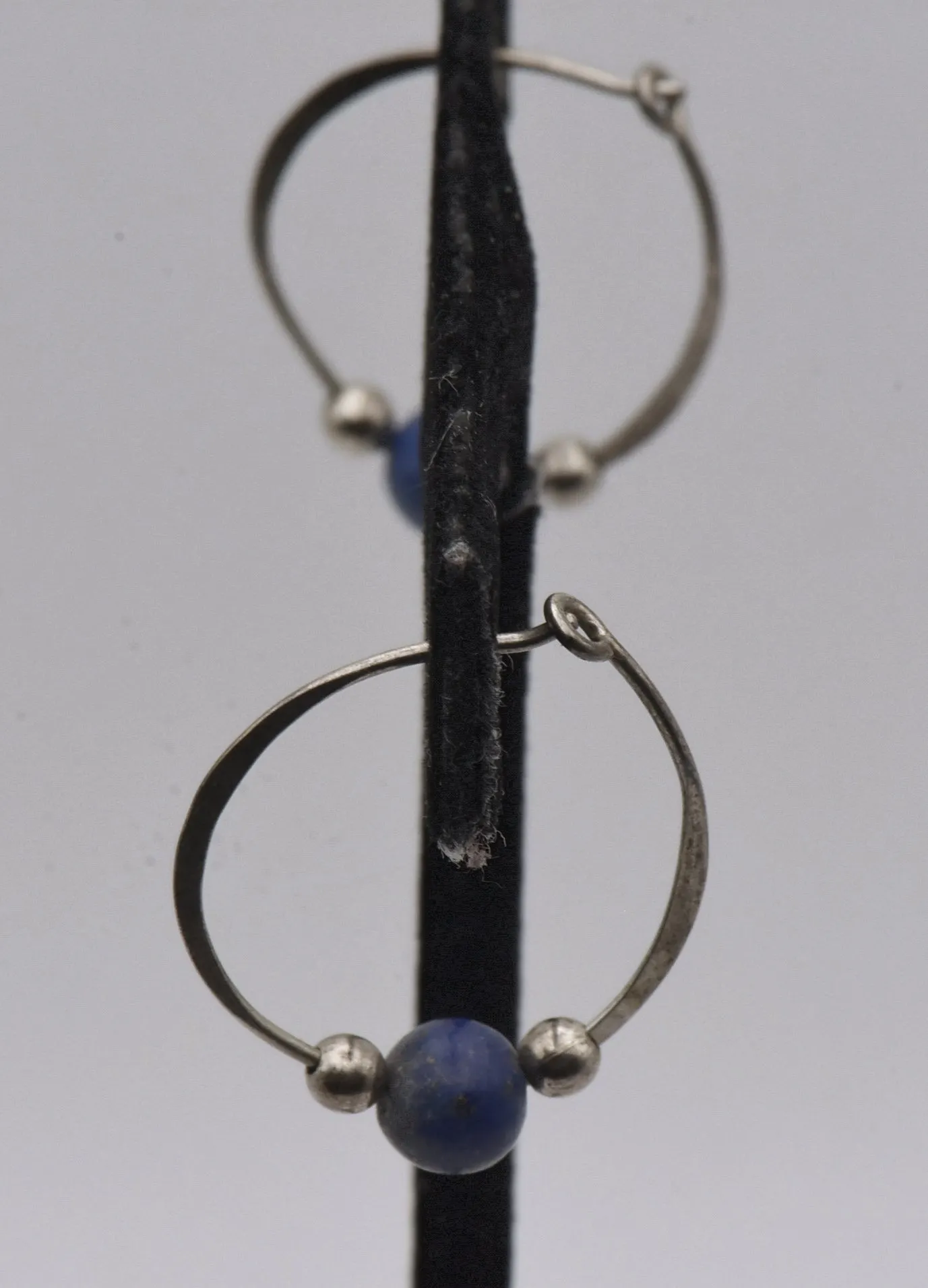 Handmade Vintage Lapis Lazuli Sterling Silver Earrings