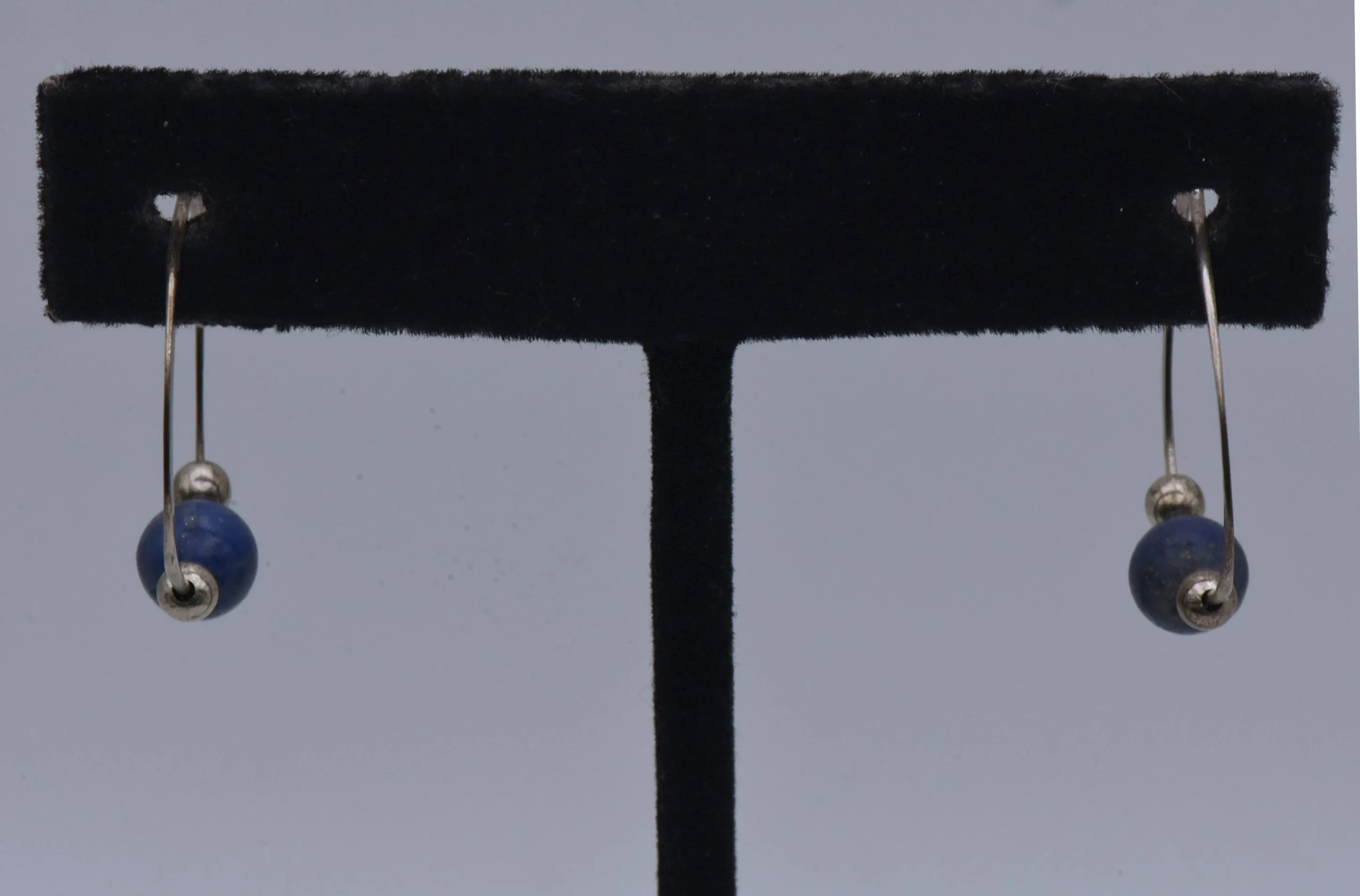 Handmade Vintage Lapis Lazuli Sterling Silver Earrings