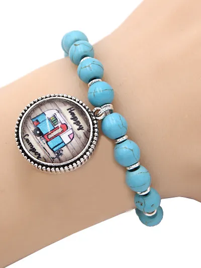 HAPPY CAMPER BUBBLE CHARM BRACELET