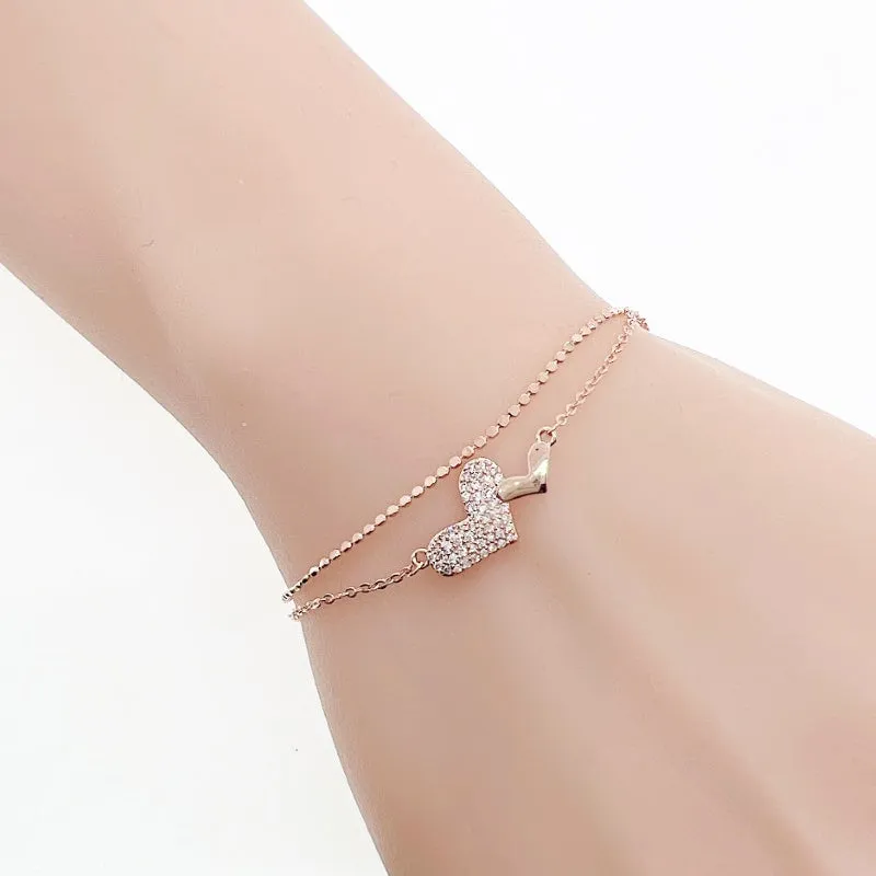 Heart Cubic Zirconia Bracelet