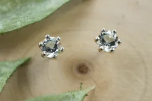 Herkimer Diamond Earrings, Natural Untreated New York Quartz; 0.285cts