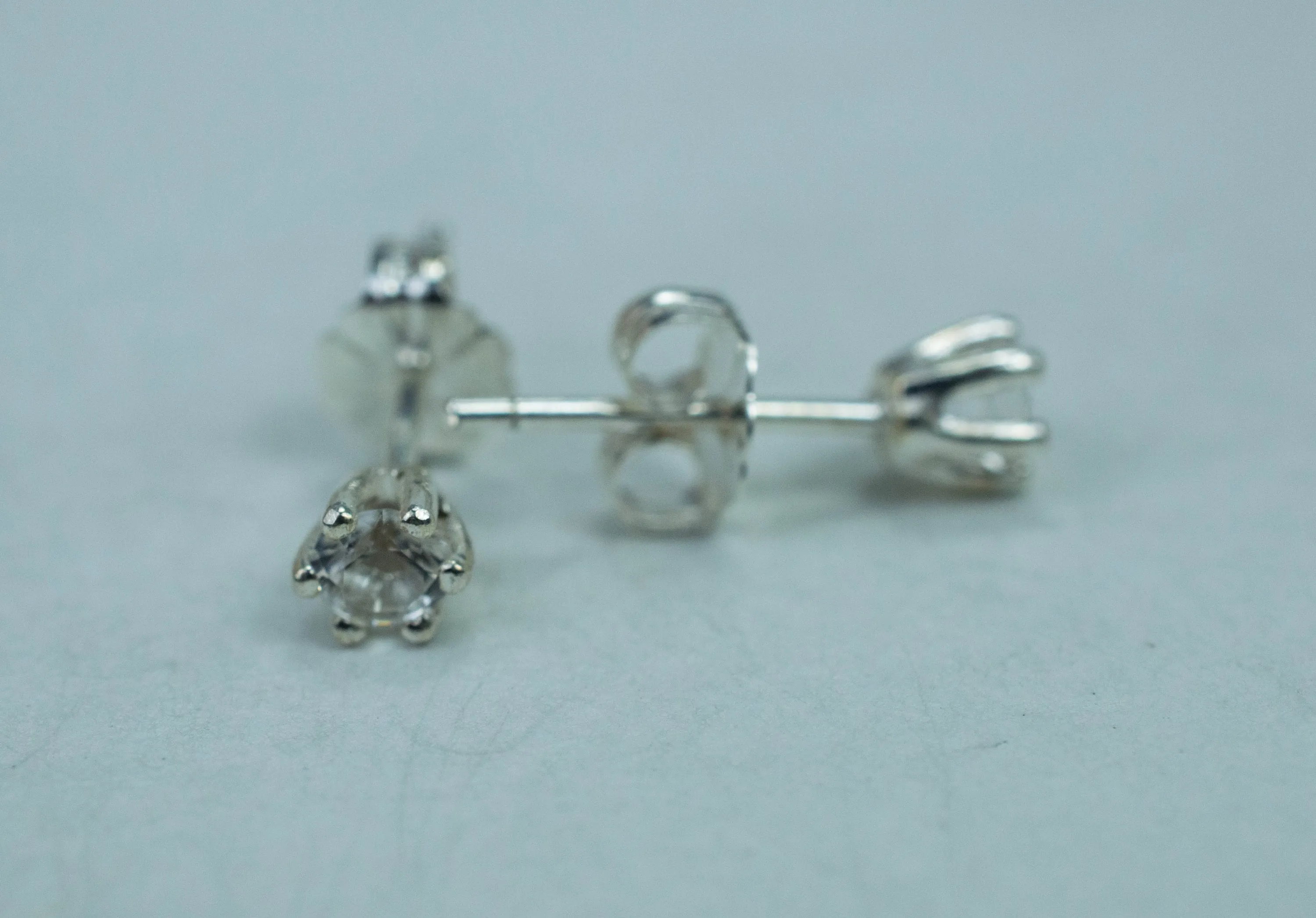 Herkimer Diamond Earrings, Natural Untreated New York Quartz; 0.285cts