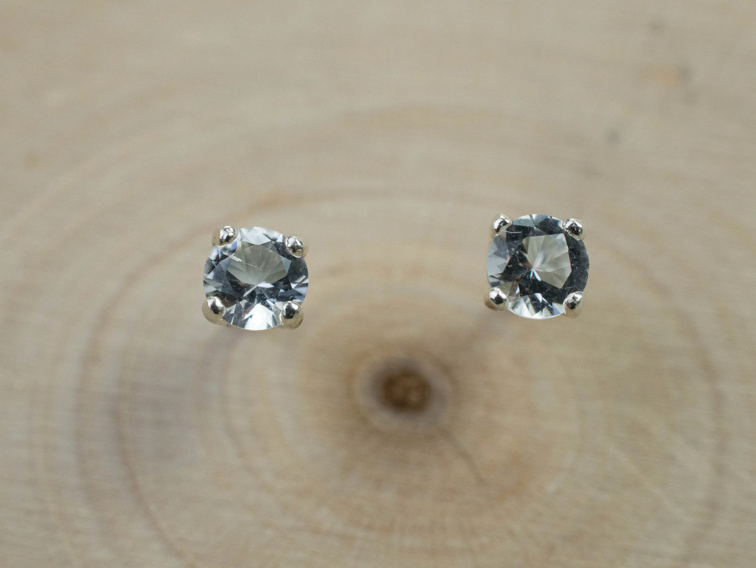 Herkimer Diamond Earrings, Natural Untreated New York Quartz; 0.290cts