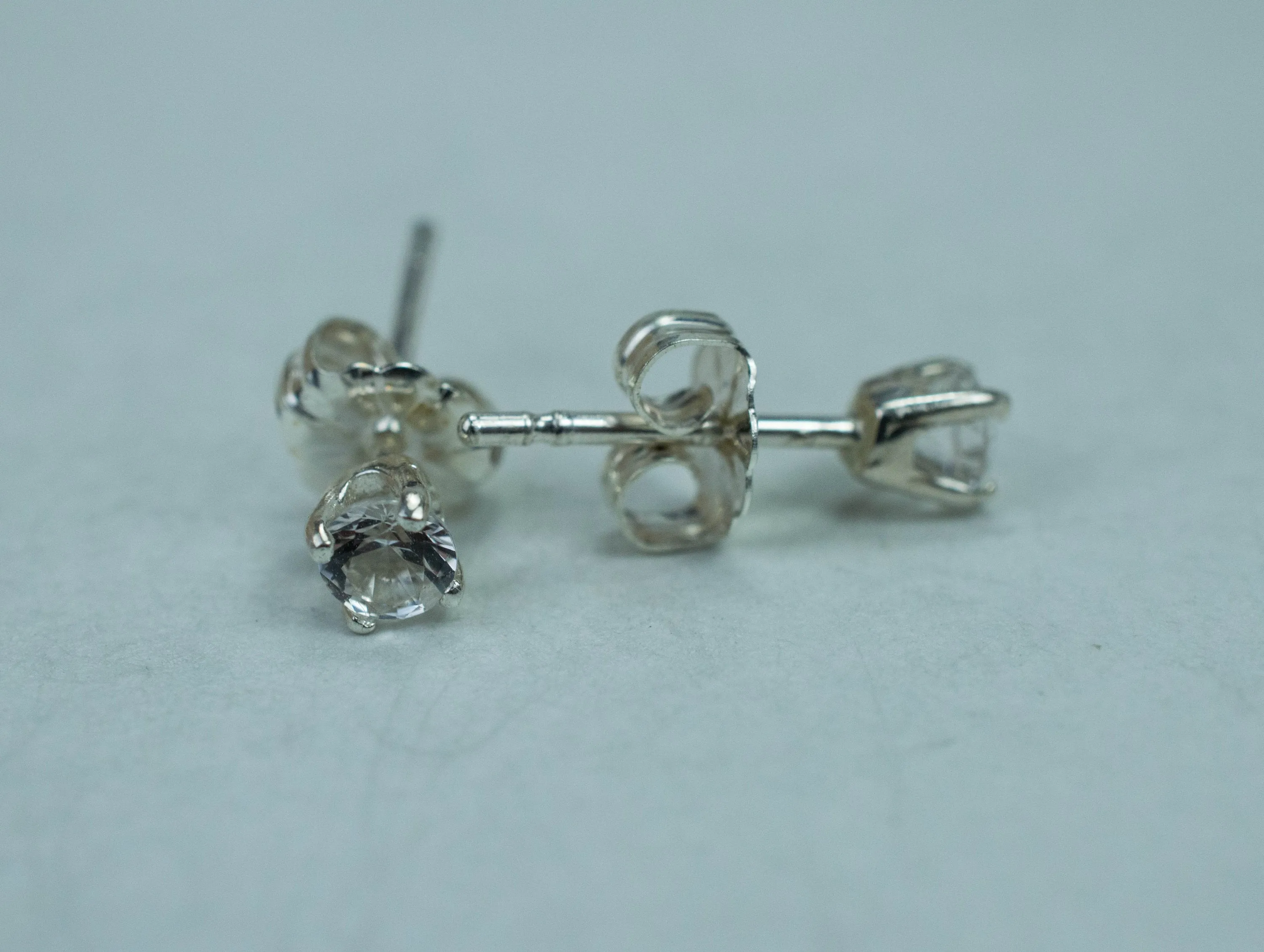 Herkimer Diamond Earrings, Natural Untreated New York Quartz; 0.290cts