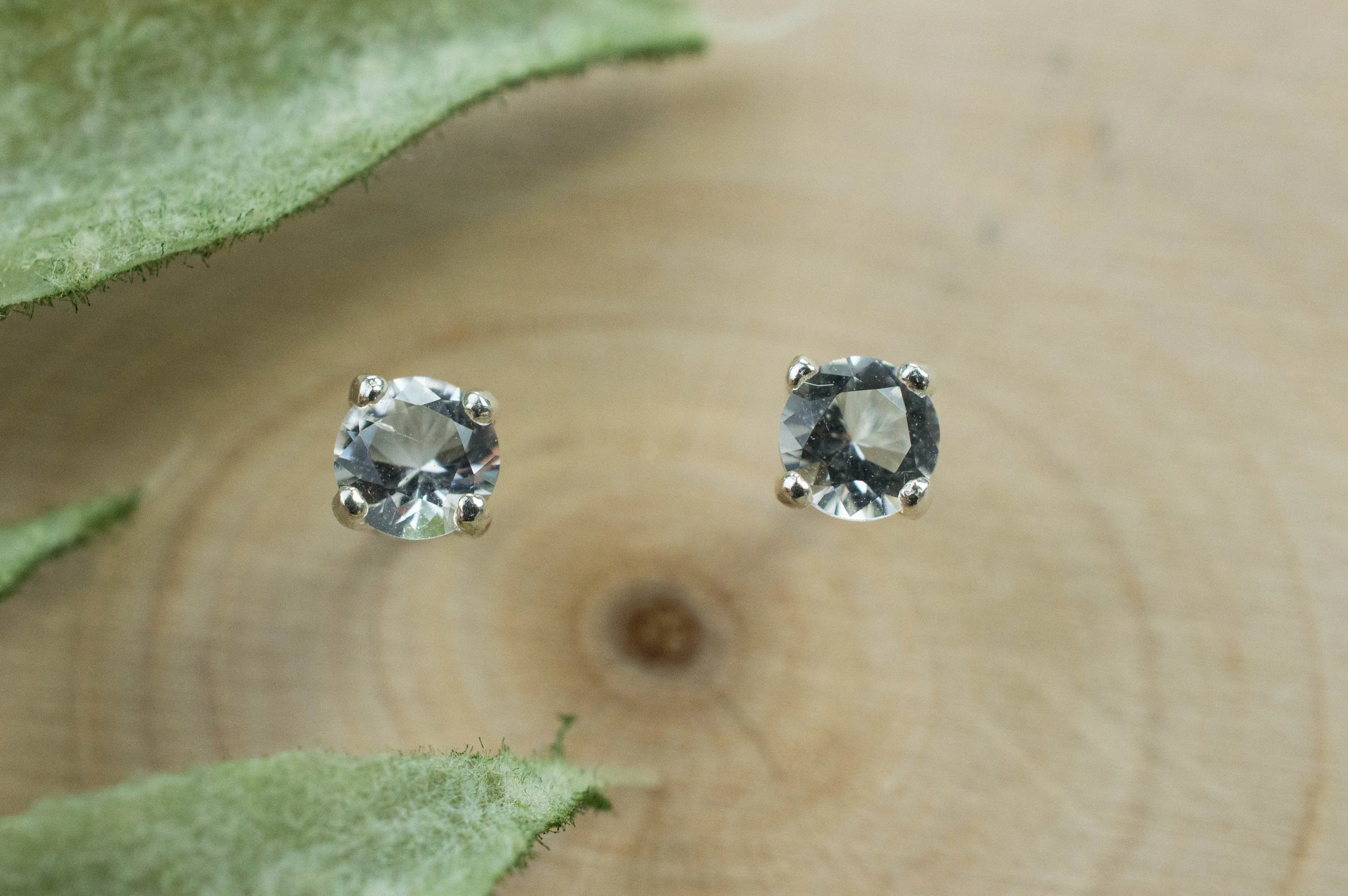 Herkimer Diamond Earrings, Natural Untreated New York Quartz; 0.290cts