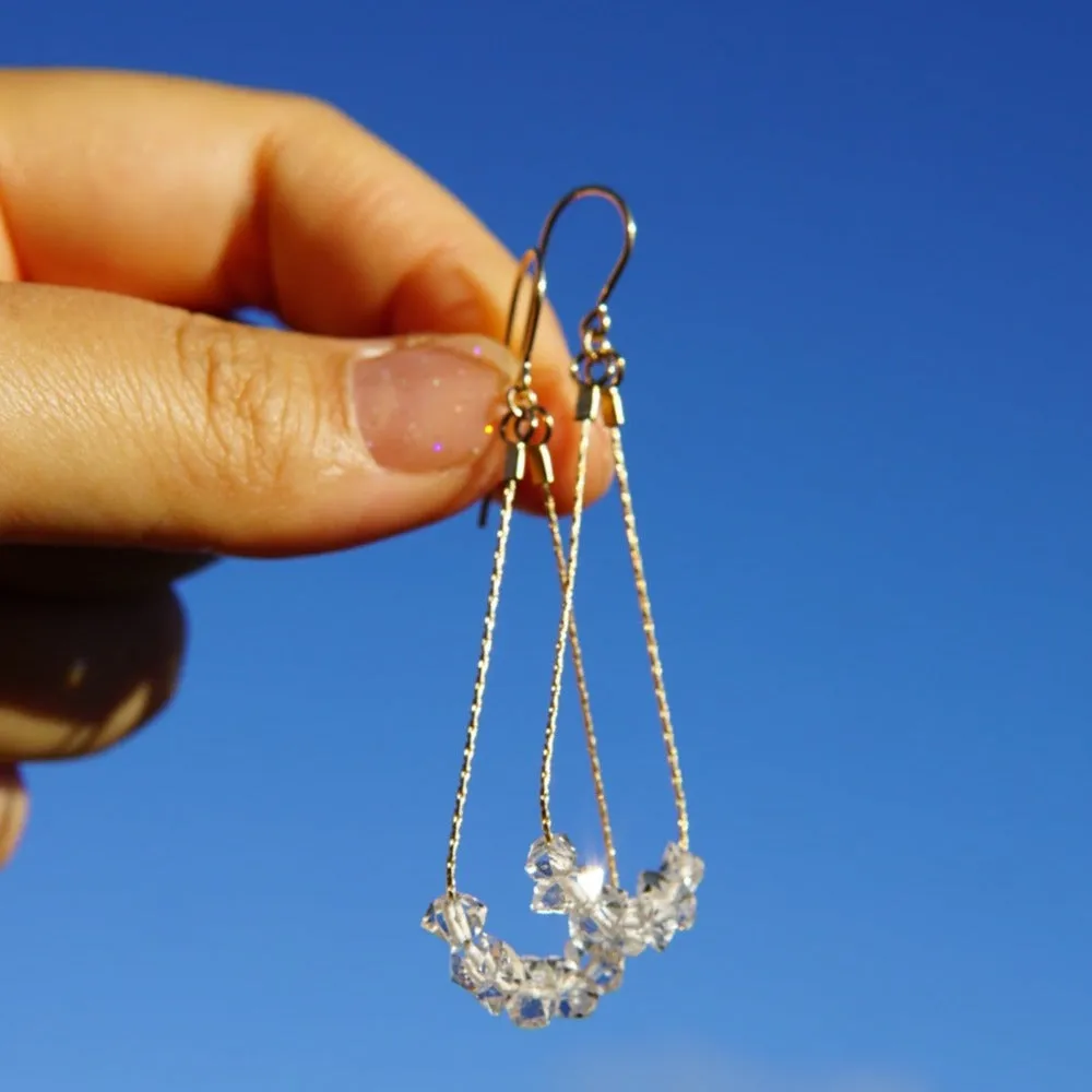 Herkimer Quartz Dangle Earrings