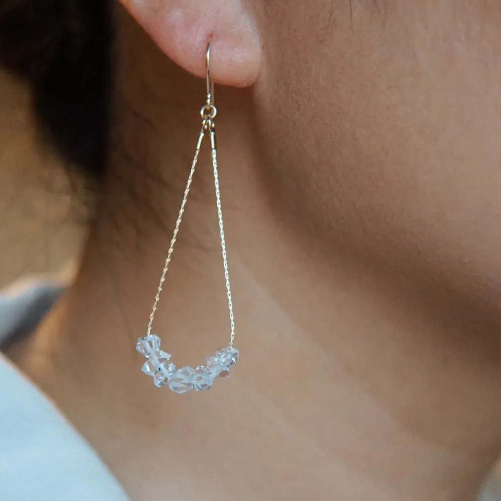 Herkimer Quartz Dangle Earrings