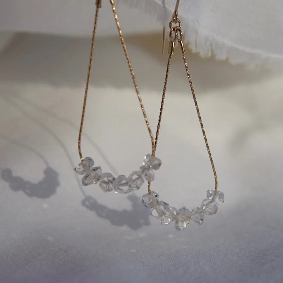 Herkimer Quartz Dangle Earrings