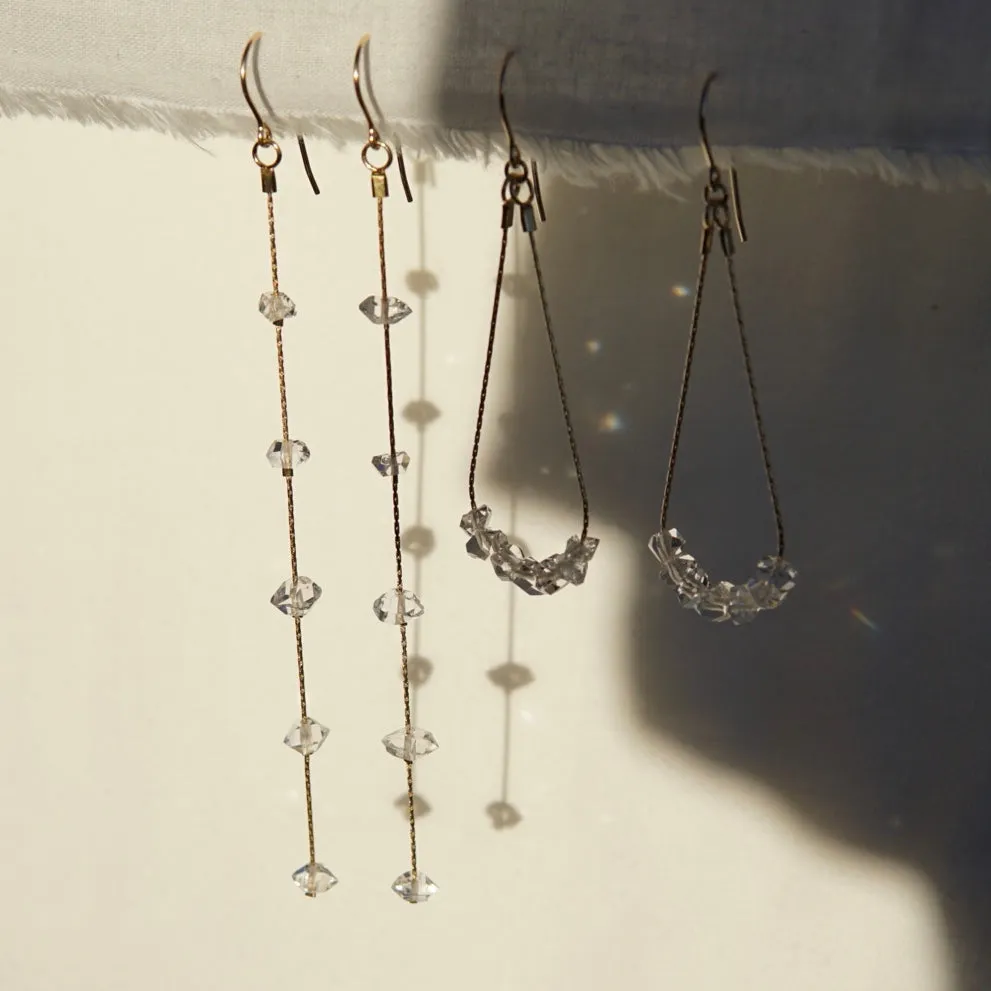 Herkimer Quartz Dangle Earrings