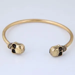 High End Fashion Alloy Vintage Double-sided Skull  Bracelet