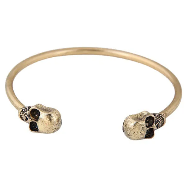 High End Fashion Alloy Vintage Double-sided Skull  Bracelet