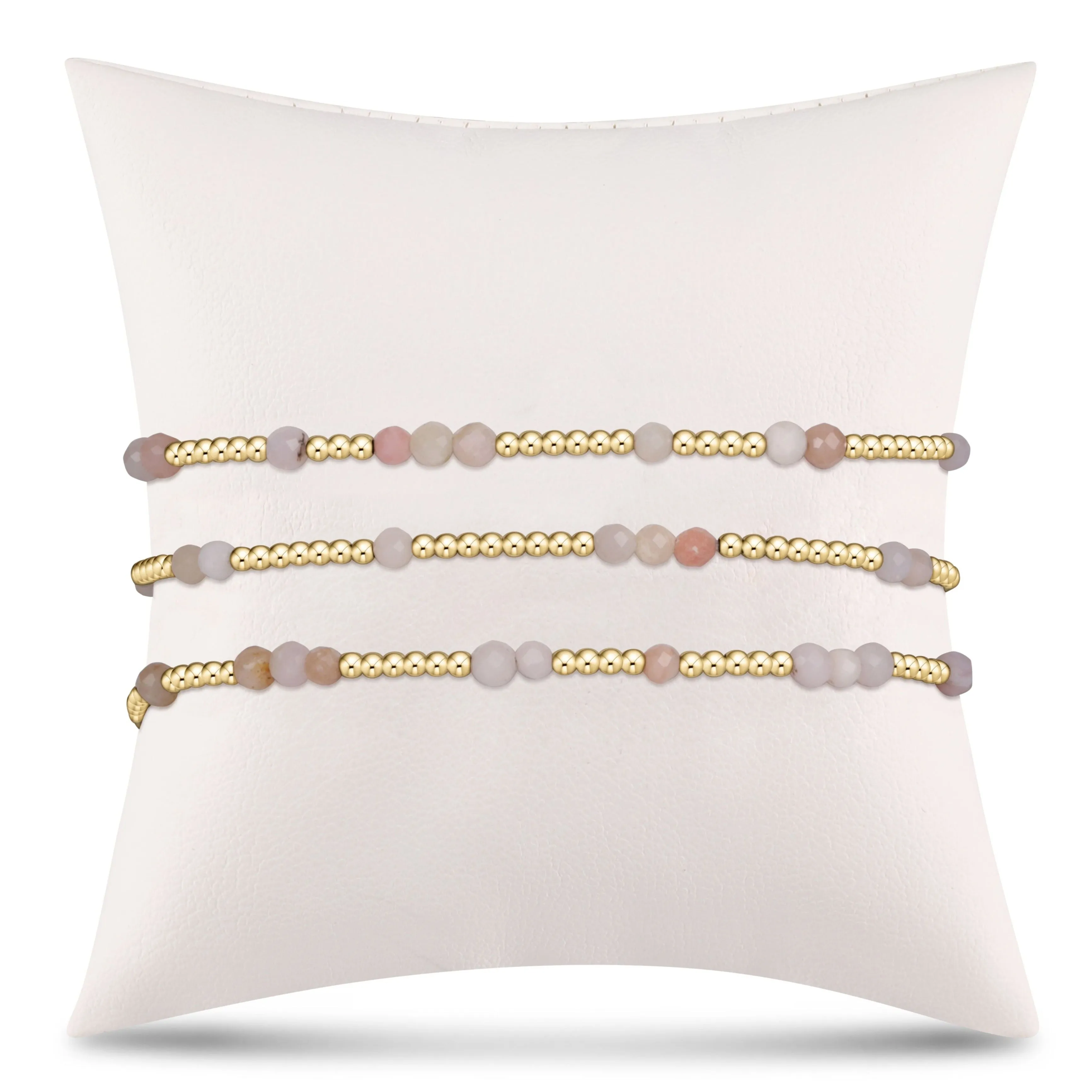 Hope Unwritten Gemstone Stack of 3 - Pink Opal