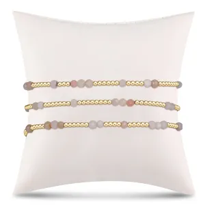 Hope Unwritten Gemstone Stack of 3 - Pink Opal