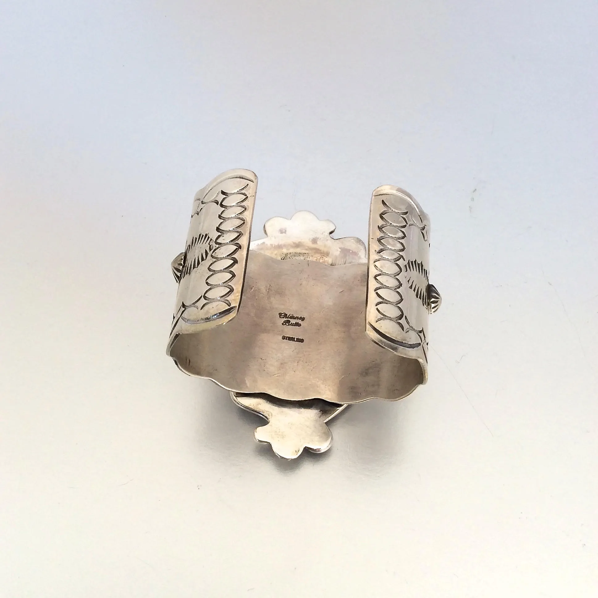 Huge CHIMNEY BUTTE Sterling Silver & Turquoise Cuff