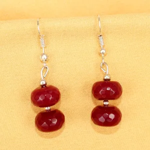 Imeora Maroon Quartz Earrings