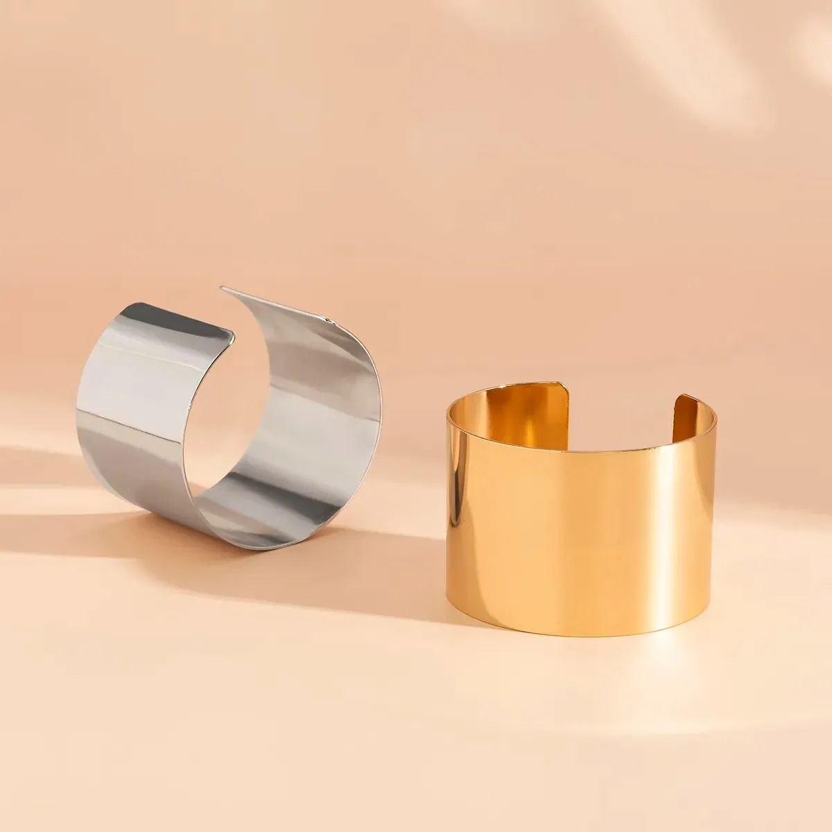 Ingrid Barrel Cuff Bracelet - Gold or Silver