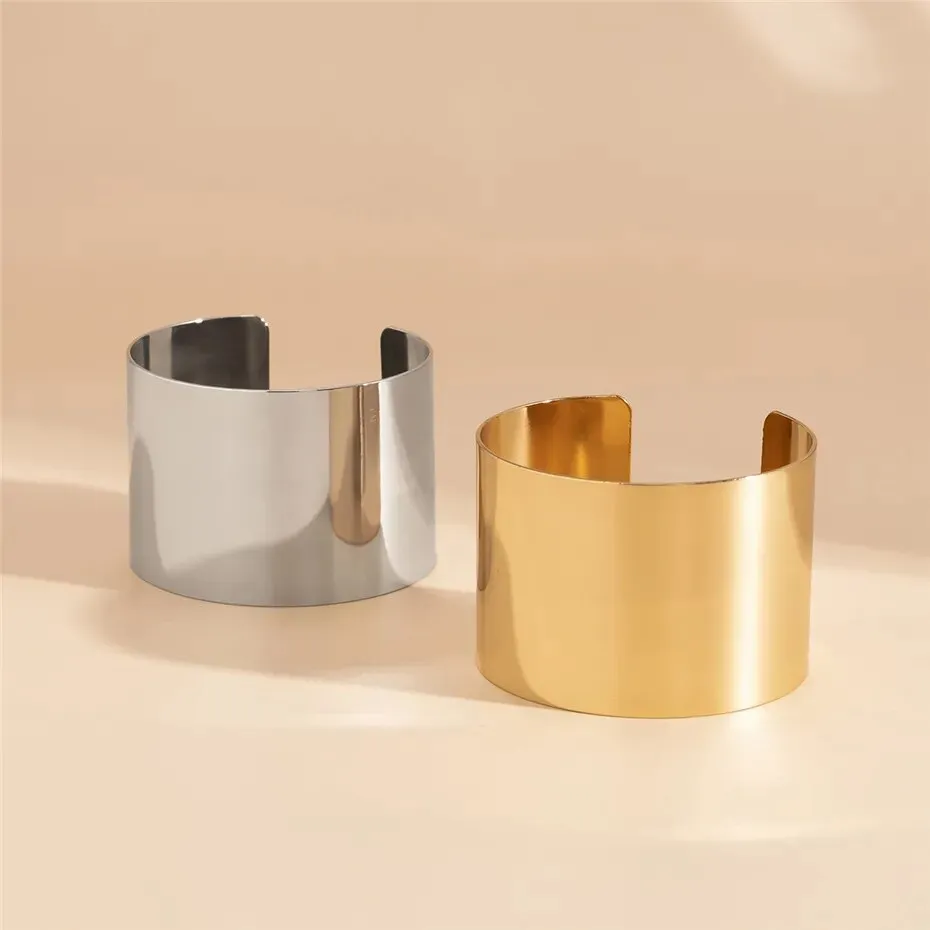 Ingrid Barrel Cuff Bracelet - Gold or Silver
