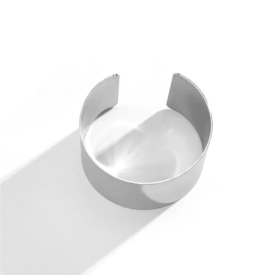 Ingrid Barrel Cuff Bracelet - Gold or Silver