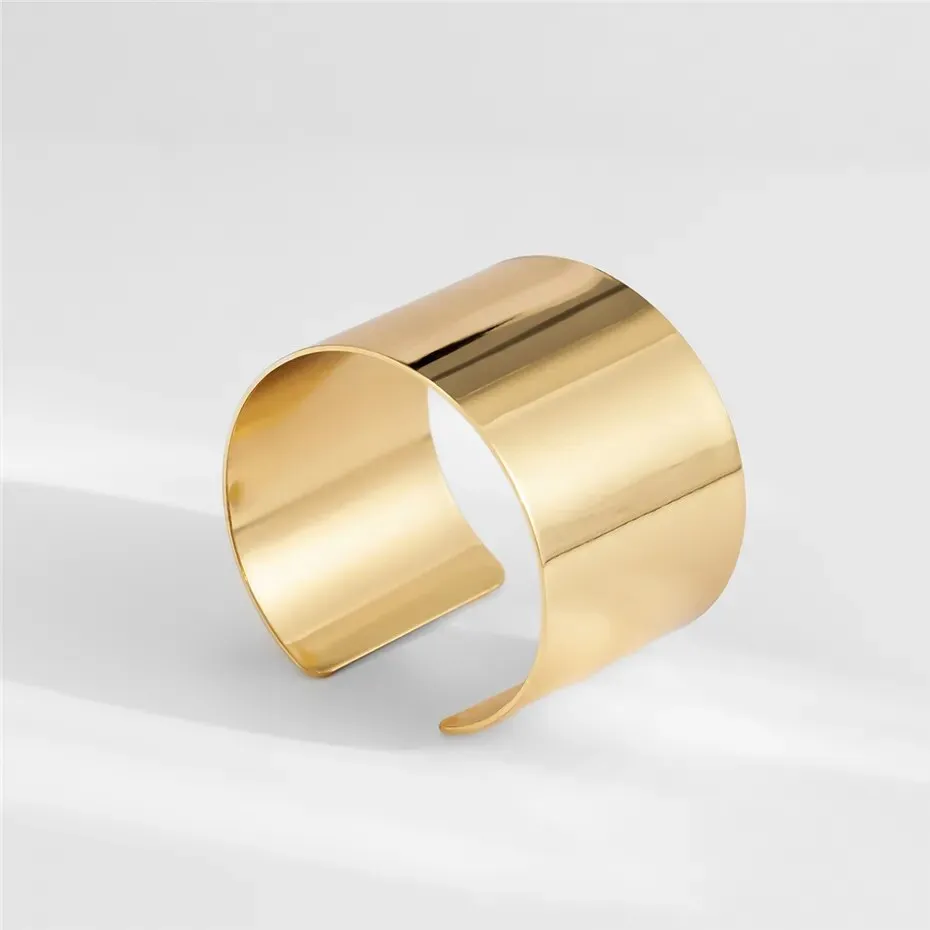 Ingrid Barrel Cuff Bracelet - Gold or Silver