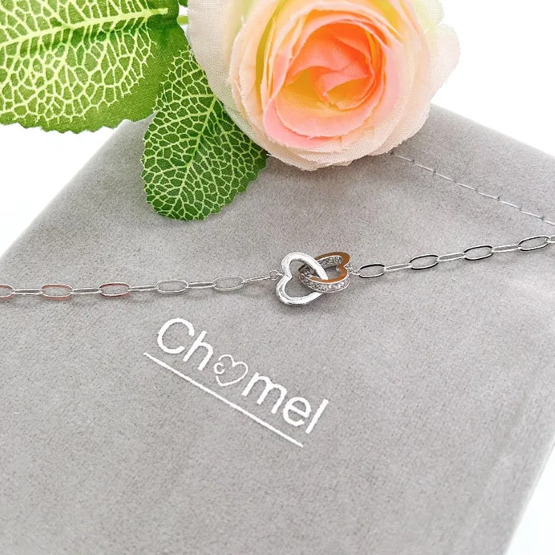Interlocking Heart Cubic Zirconia Bracelet