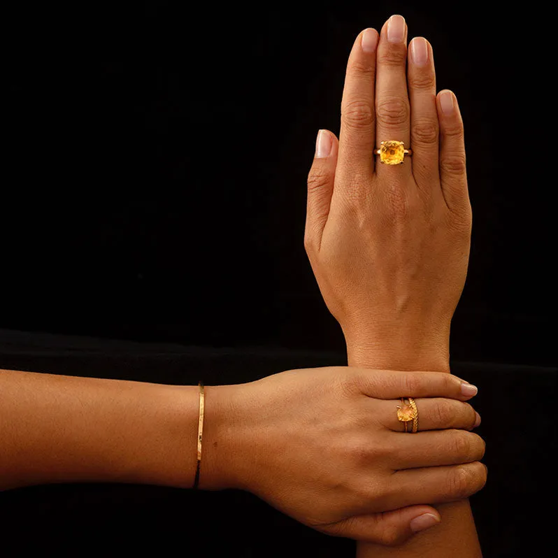 Kara Ring, Citrine, Gold