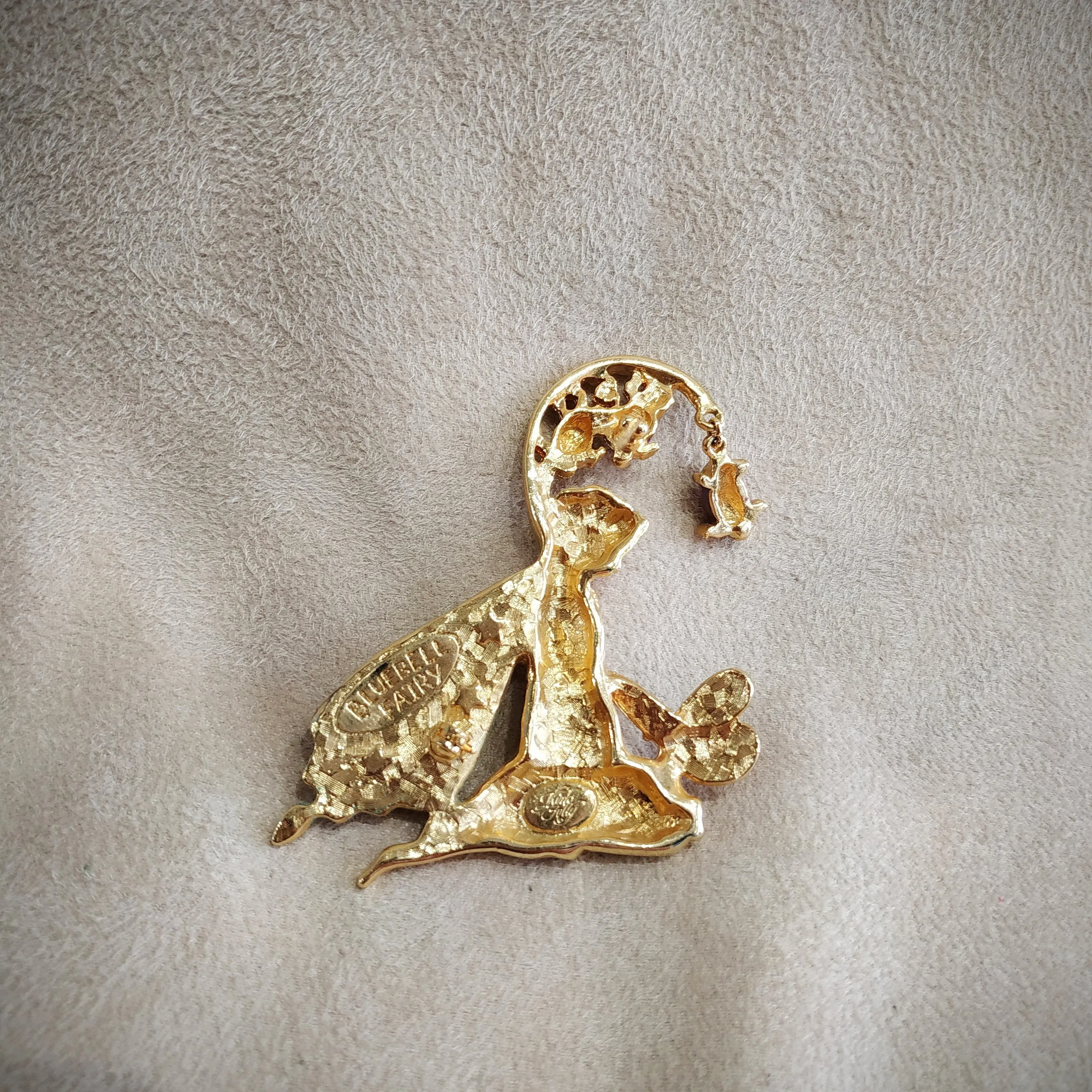 Kirks Folly Brooch Bluebell fairy Butterfly