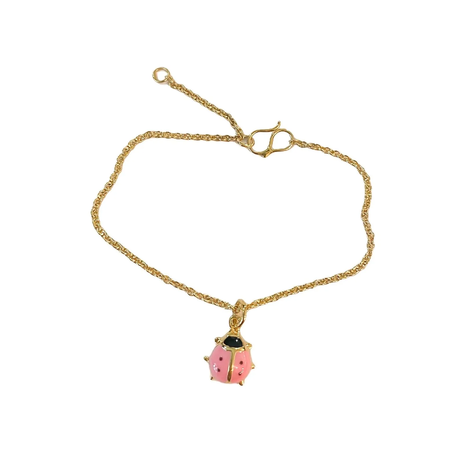 Ladybug gold plated silver bracelet