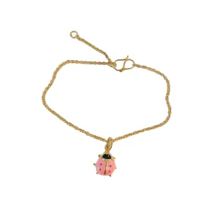 Ladybug gold plated silver bracelet