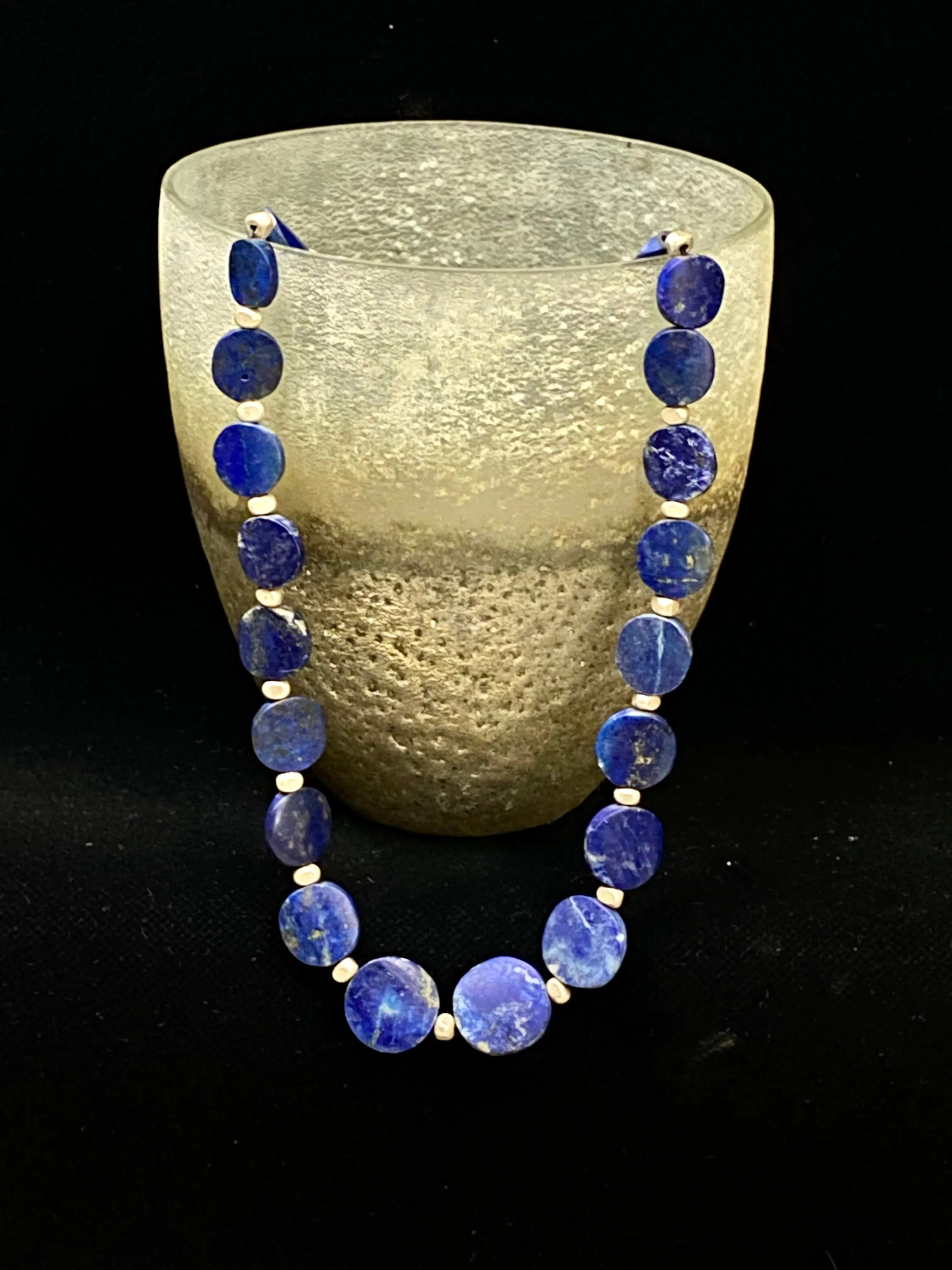 Lapis Lazuli Disk Necklace