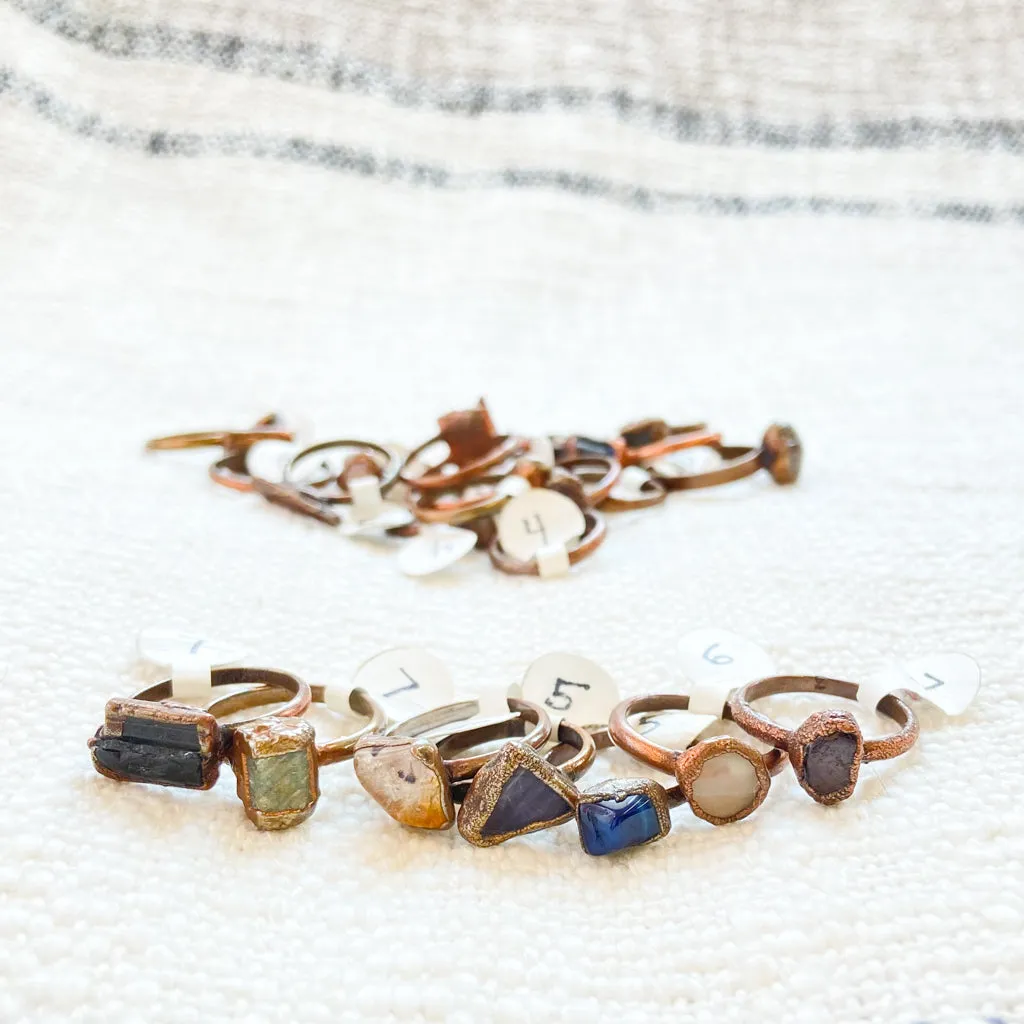 Lapis Lazuli Electroform Rings