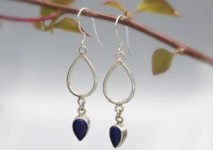 Lapis Sterling Silver Drop Earrings