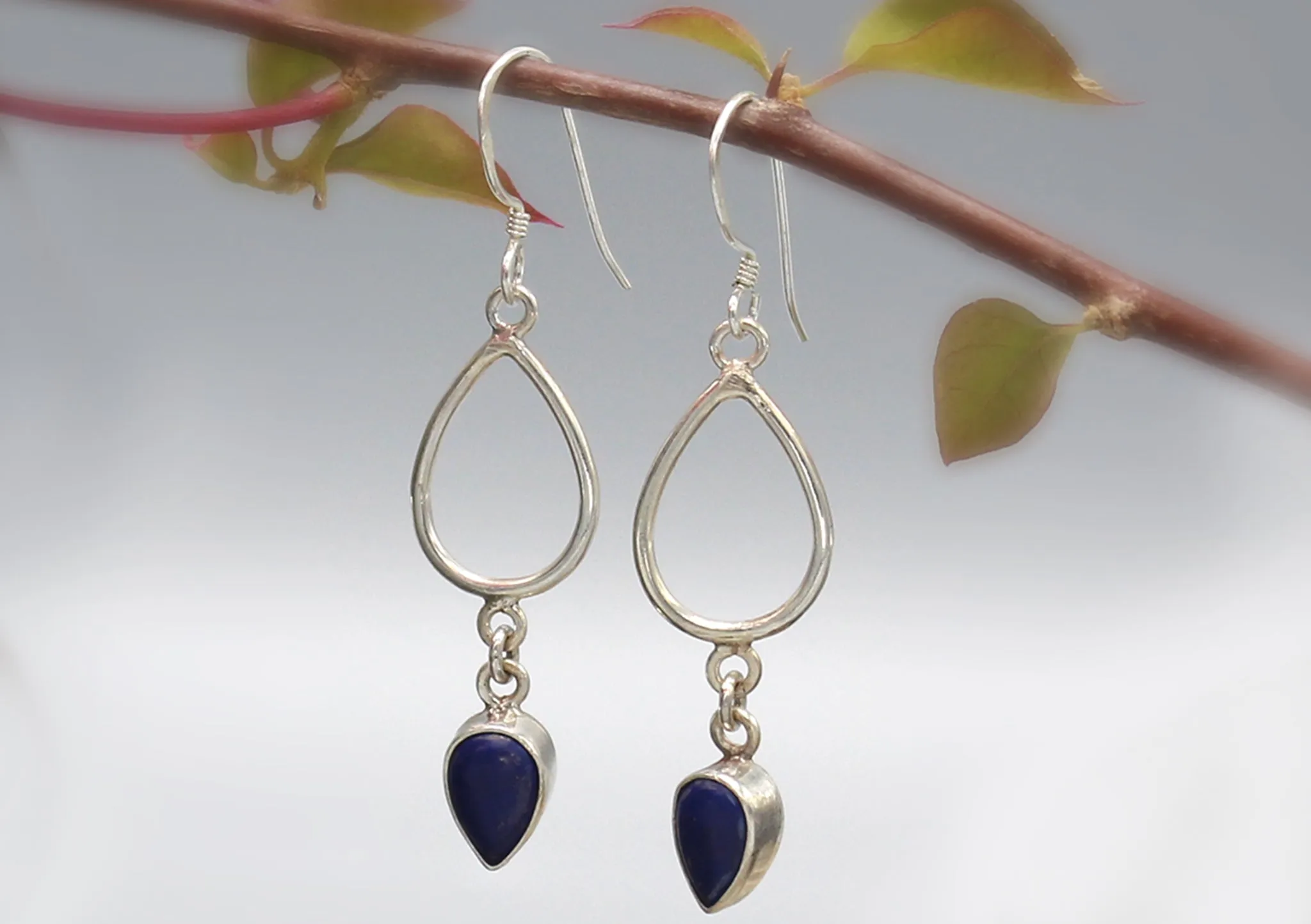 Lapis Sterling Silver Drop Earrings