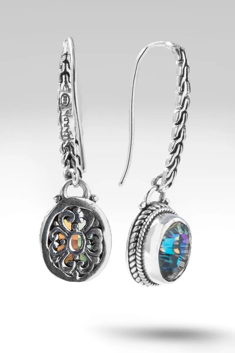 Let Us Sing a New Song Earrings™ in Green Reflections™ Mystic Quartz
