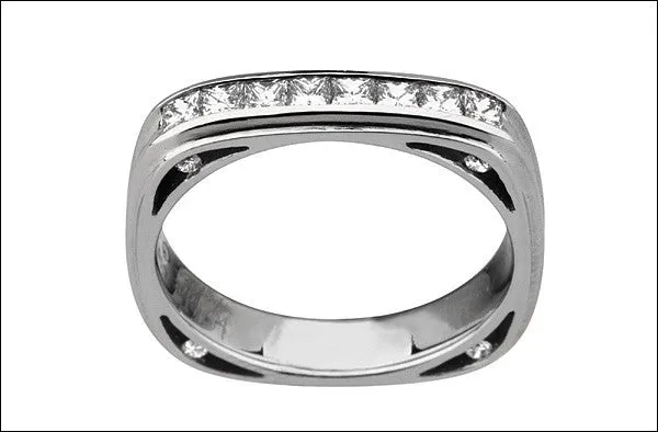 M.  Women's Princess-cut Diamond Wedding Band #4666d-pc