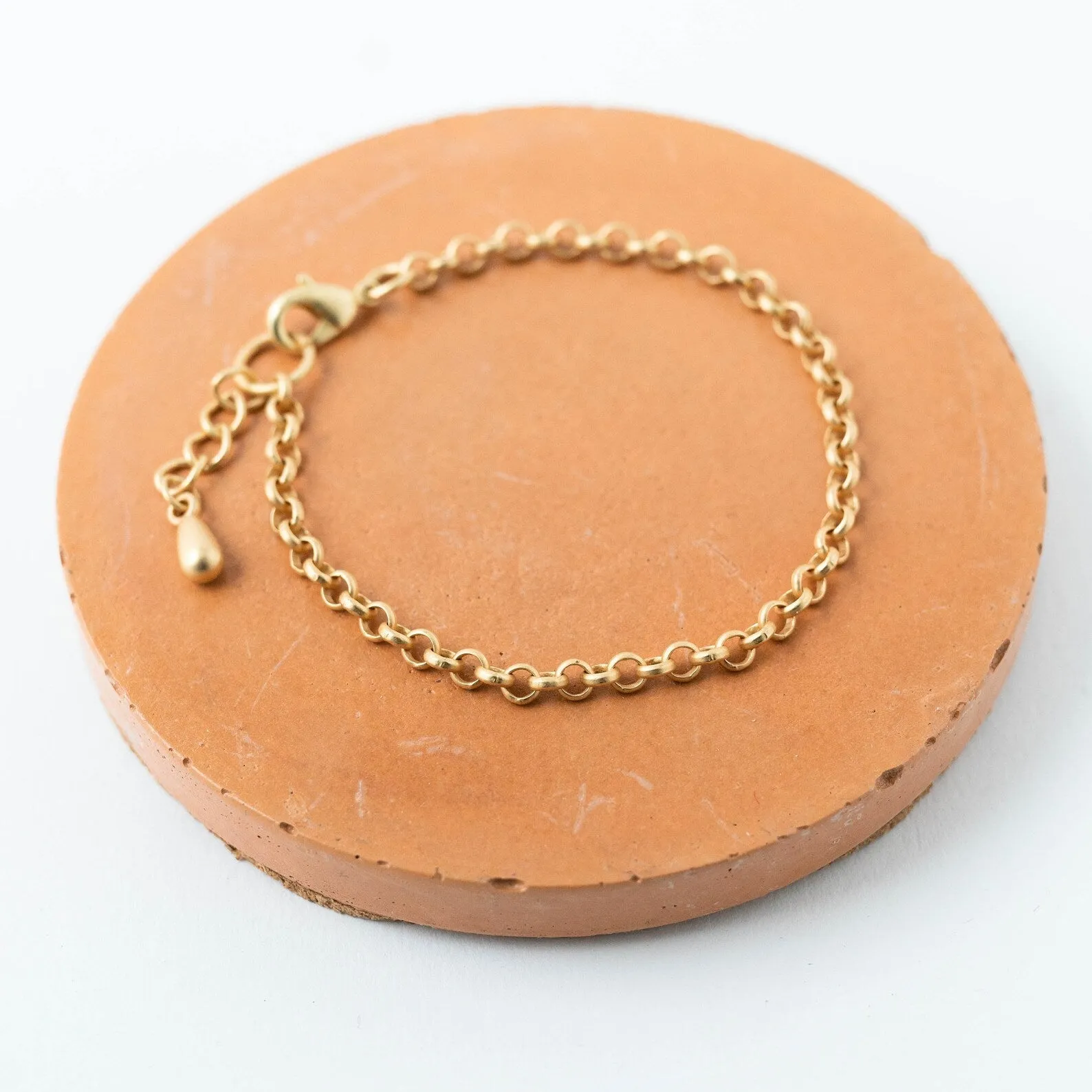 Matte gold chain Bracelet -WS