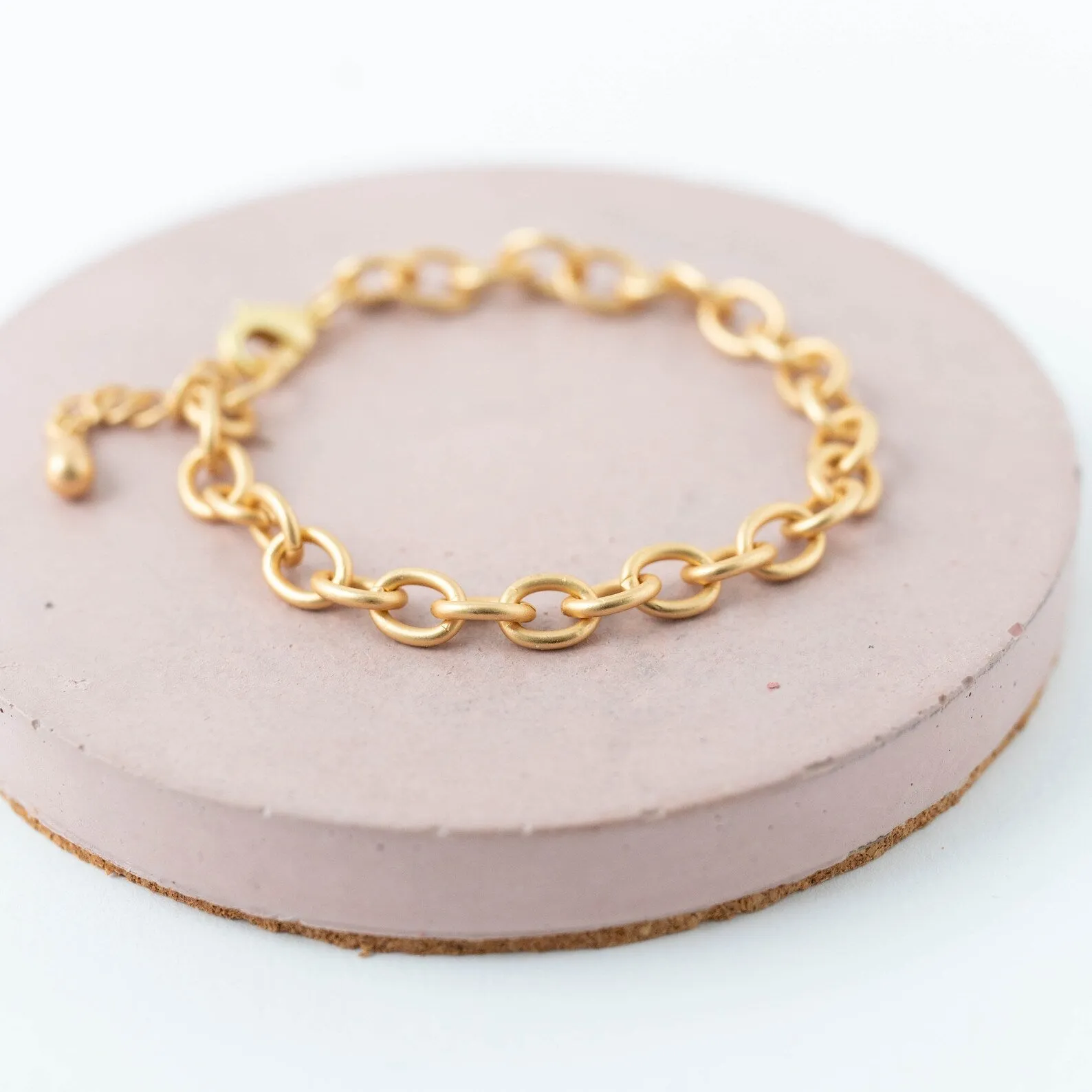 Matte gold chain Bracelet -WS