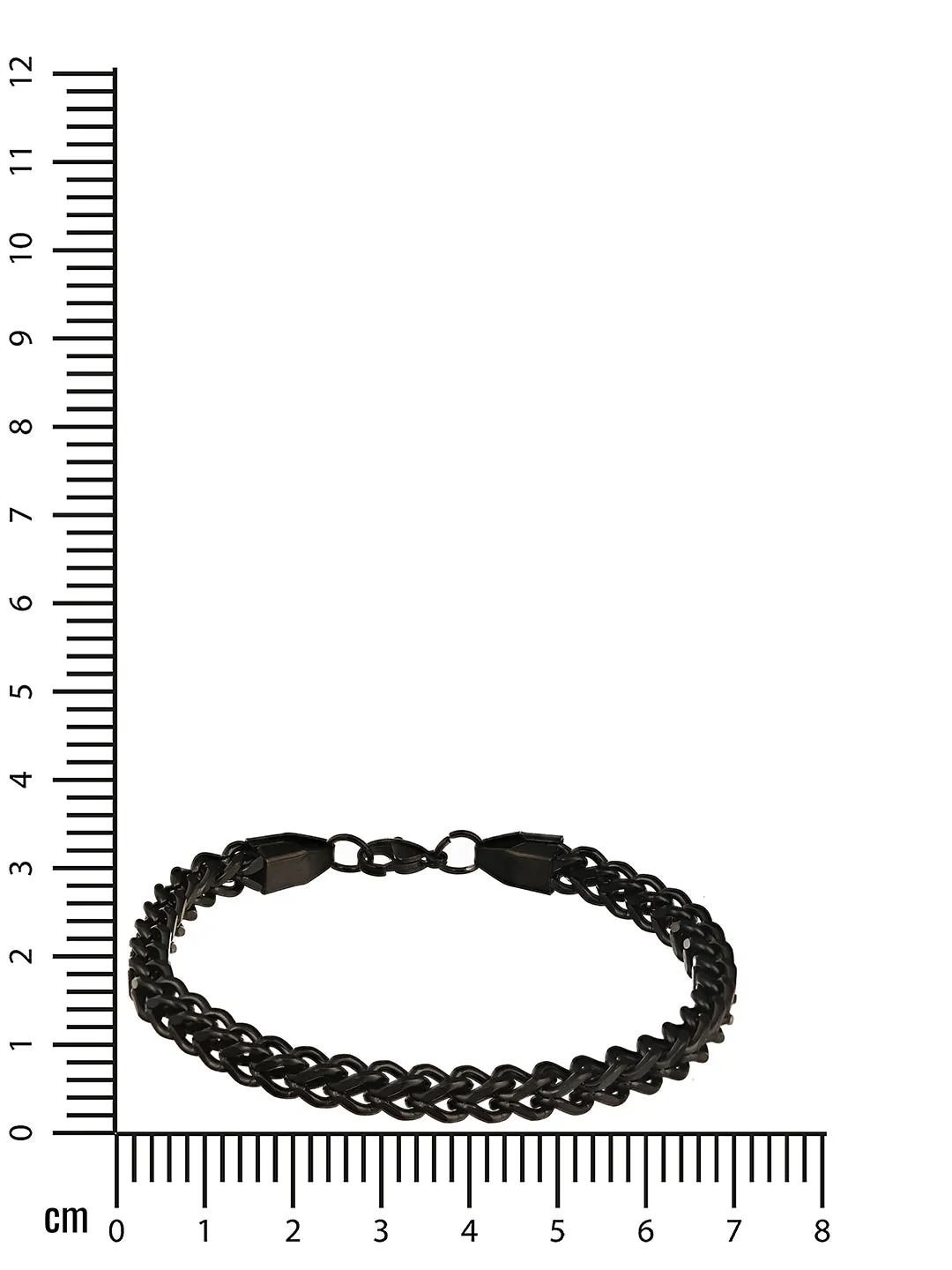 Men Black Rhodium-Plated Link Bracelet