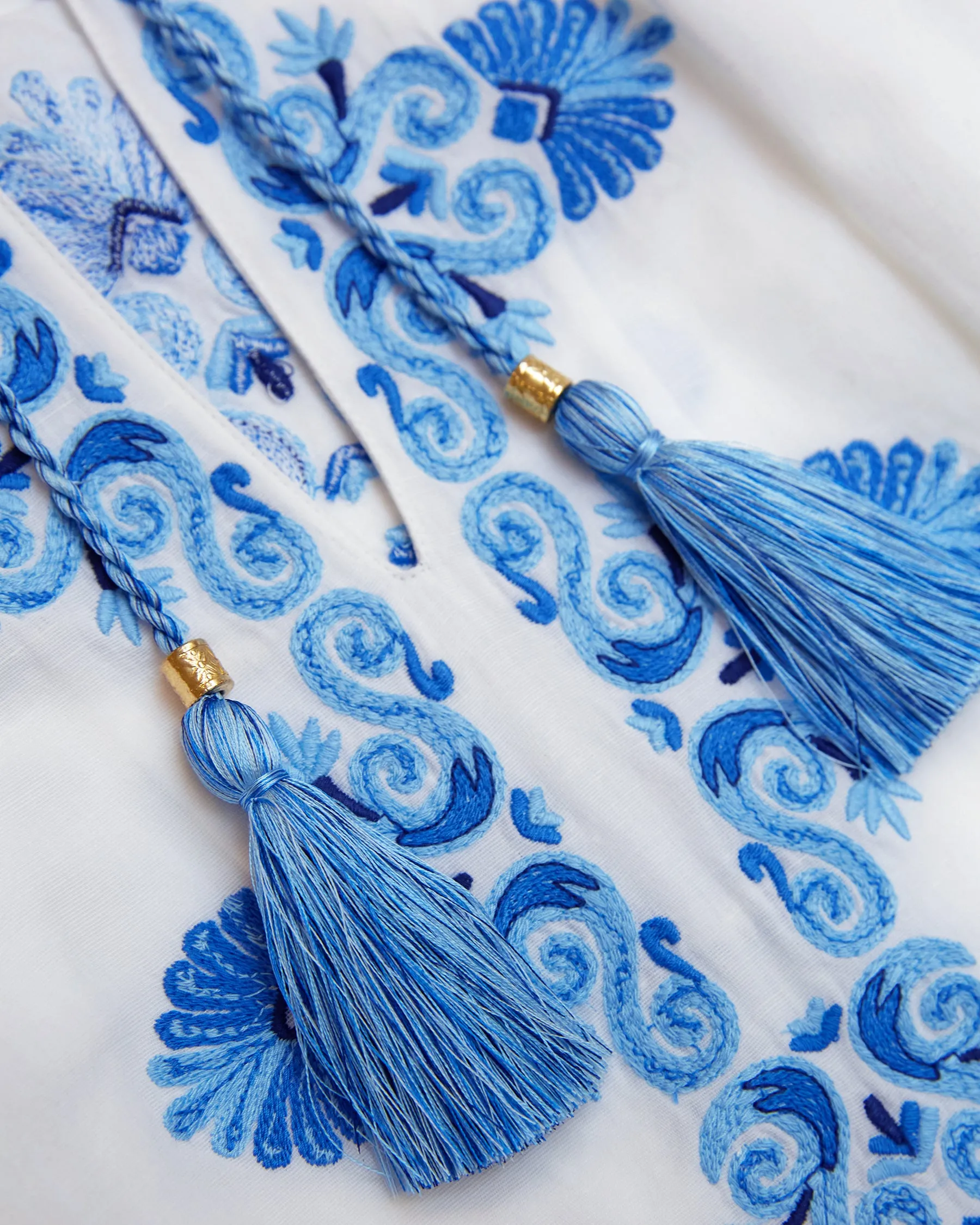 Menorca Blouse and Grecian Motif Embroidery
