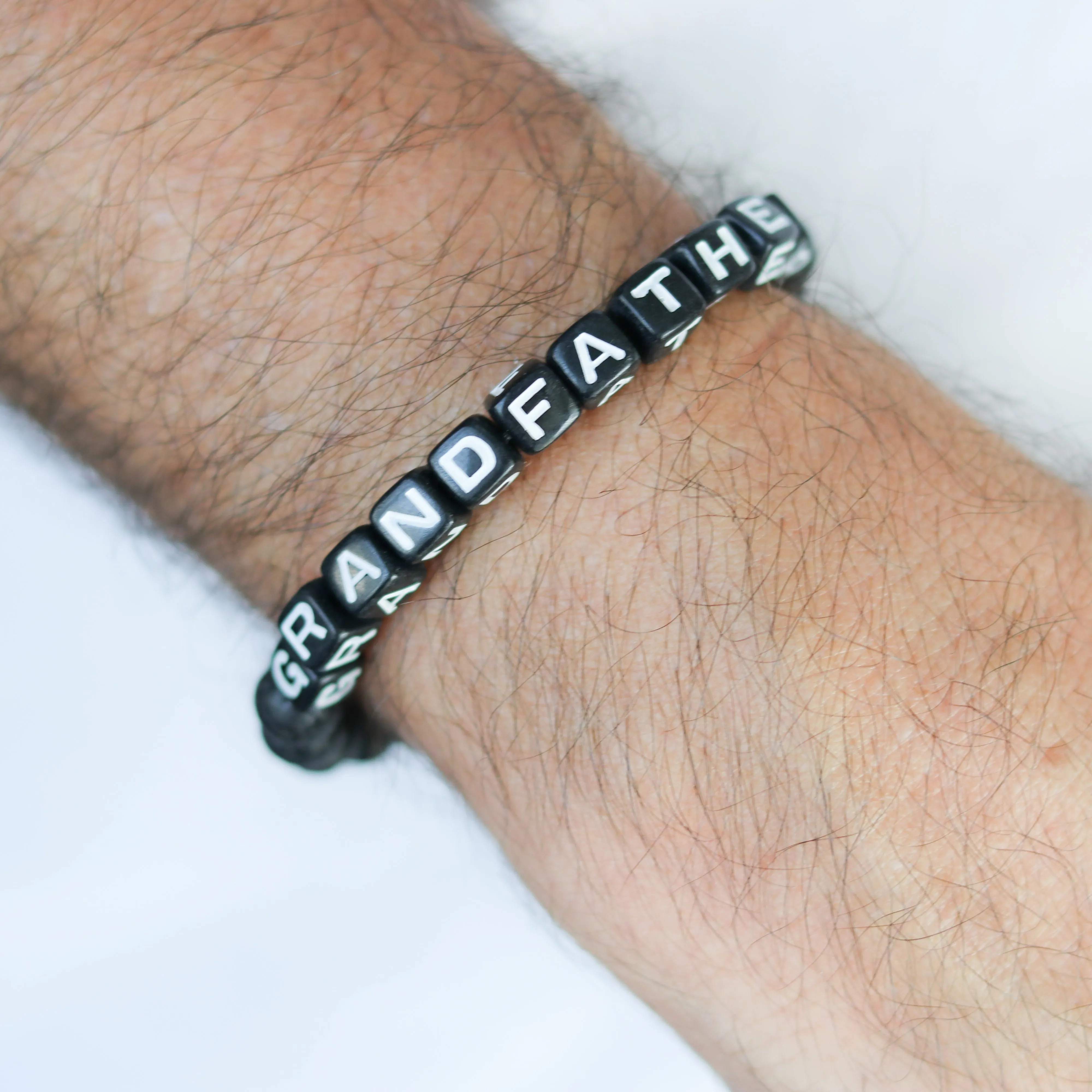 Men's Beaded Name Bracelet