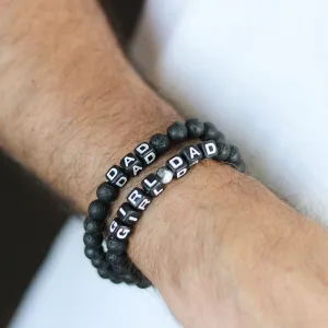 Men's Beaded Name Bracelet